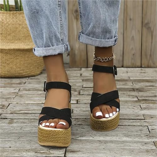 Fashion Wedge Sandals For Women Summer Casual Non-slip Peep Toe Platform Shoes3