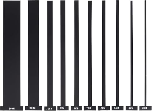 BENECREAT 10pcs Acrylic Bookbinding Spacer Tools Handmade Tools Bookbinding Supplies, Black T Shape Straight Edge for Making Books with Double Cover Structure, Album Cover