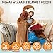 Mewaii Ultimate Softness Wearable Otter Blanket Hoodie – Expertly Designed for American Body,Full Coverage with Easy Movement,Oversized Warm and Cozy Flannel Blanket, Otter Gift for Women and Men