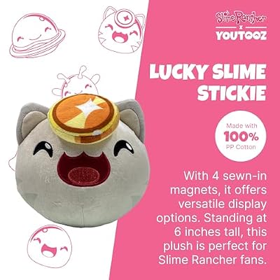 Youtooz Lucky Slime Plush Stickie in 6, Magnetic and Soft Slime Rancher Video Game Plush - Cute Huggable Lucky Slime Plushie from Youtooz Plush Collection