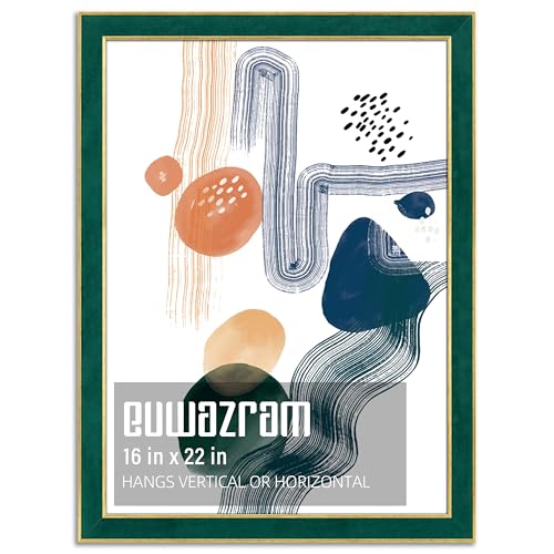 euwazram 16x22 Poster Frame for Photos and Art, Suede Green, 1 Pack