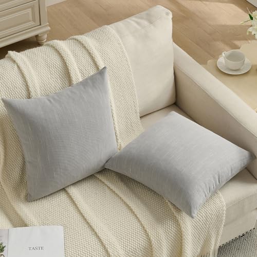FUTEI Pack of 2 Solid Chenille Throw Pillow Covers 12x20 Inch Soft Meteor Dotting Textured Decorative Lumbar Pillowcases Modern Farmhouse Accent for Couch Living Room, Dark Grey by FUTEI - Used condition - Image 4