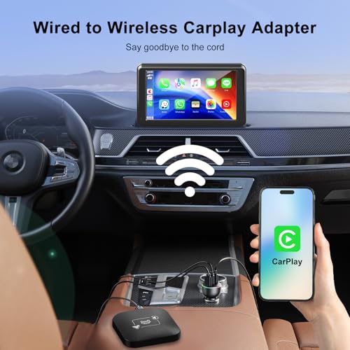 Adaptador sem fio Carplay, [Converter com fio para sem fio] Adaptador Carplay sem fio para CarPlay c