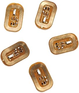 5Pcs NFC Flash Nail Sticker LED Bare Chip Intelligent Luminous Nail Lamp, Red Light