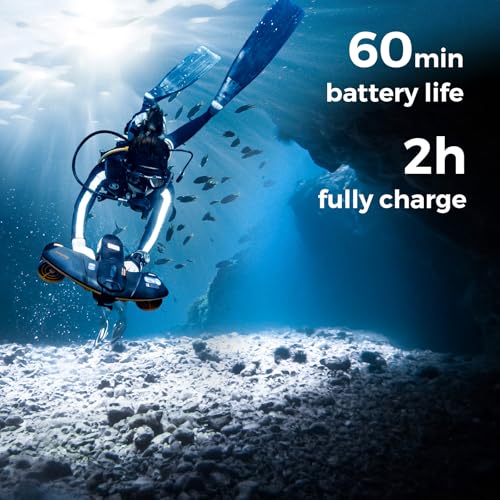 Image of sublue Navbow Navbow Plus Smart Professional Underwater Scooter Dual Motors with Camera Mount 3 Gear Speed 4.47mph 60 Mins 131ft Pool Diving Snorkeling Water Scooter for Adults