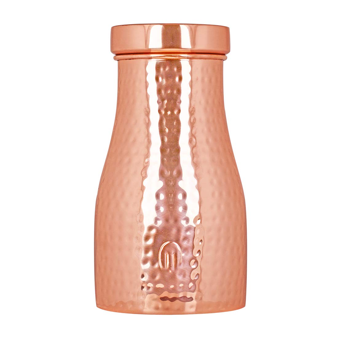 COPPERKRAFTKaveri - Seamless Pure Copper Pitcher/Bed-Side Carafe - Hand-Beaten/Hammered Finish - 1000 ml/34 oz