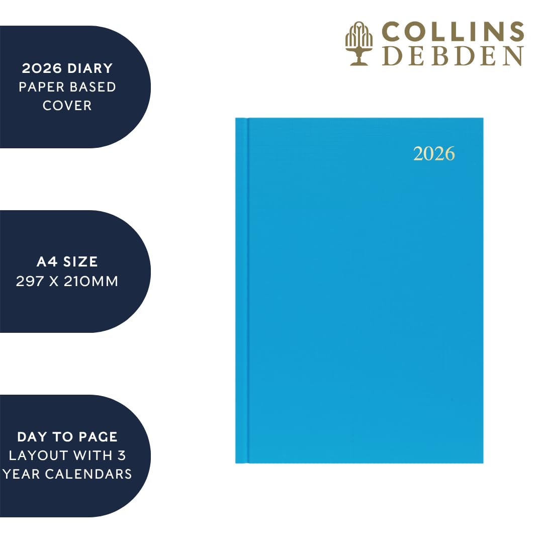 Collins Essentieel 2026 12 Maanden Kalender Jaarplanner, Dag Tot Pagina Dagboek A4 Harde Kaft Groen Essa41 52 26 3037353316