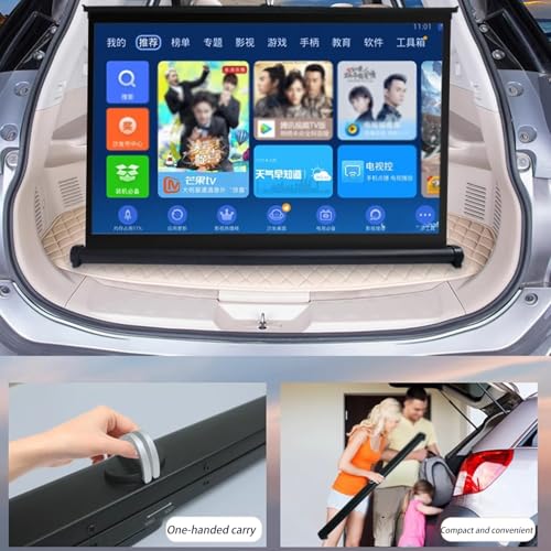 Pantalla de proyección manual portátil 50" 4:3 miniatura 3