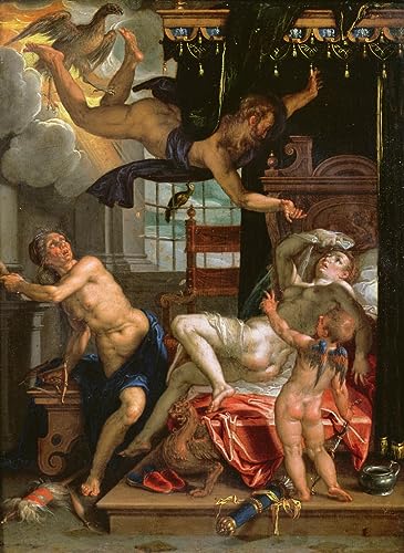 Impression sur toile Jupiter et Danaé Joachim Utewael de qualité supérieure 60x90