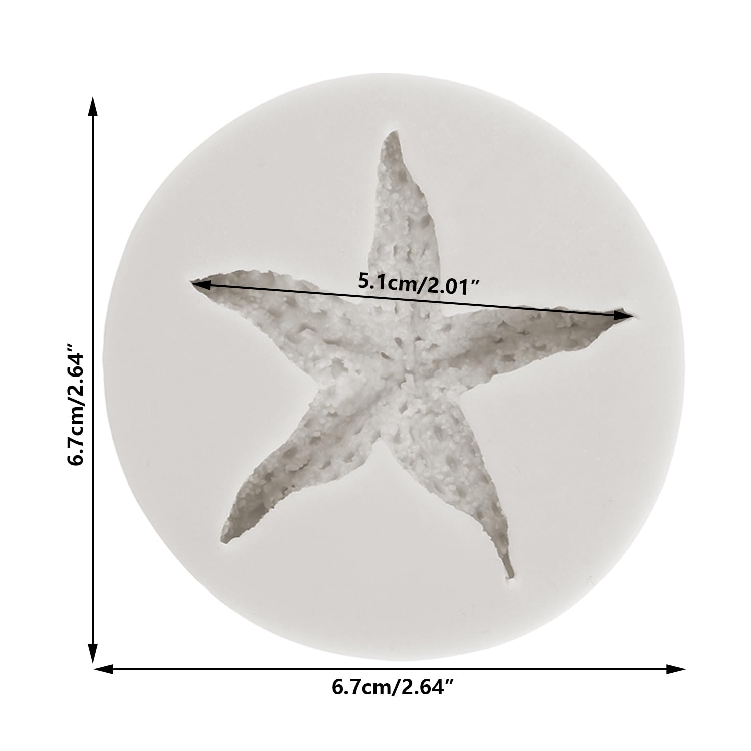 Stampo Silicone Stella Marina - Per Torte, Cioccolato, Saponi | Tema Marino 8x8cm - Foto 8