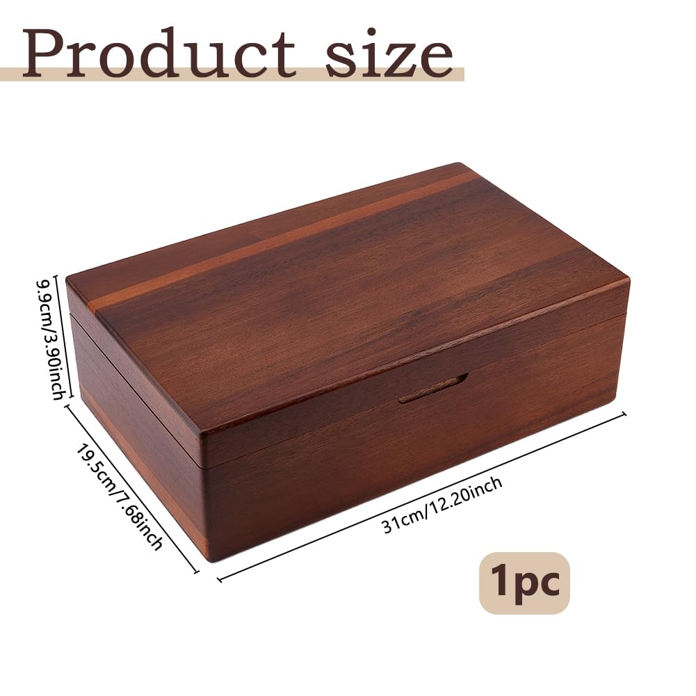 DICOSMETIC 8 cajas organizadoras de madera para bolsas de té grandes cajas de almacenamiento de madera para bebidas, azúcar, café, embalaje individual como regalo de inauguración de la casa, 31 x 19,5