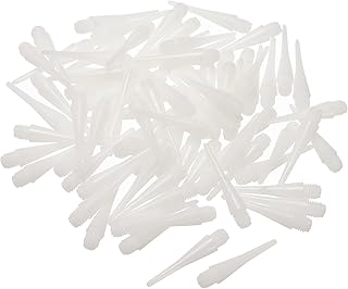 PATIKIL Plastic Dart Tips, 80 Pack 2BA Thread Soft Dart Tips Plastic Tip Soft Tip, White