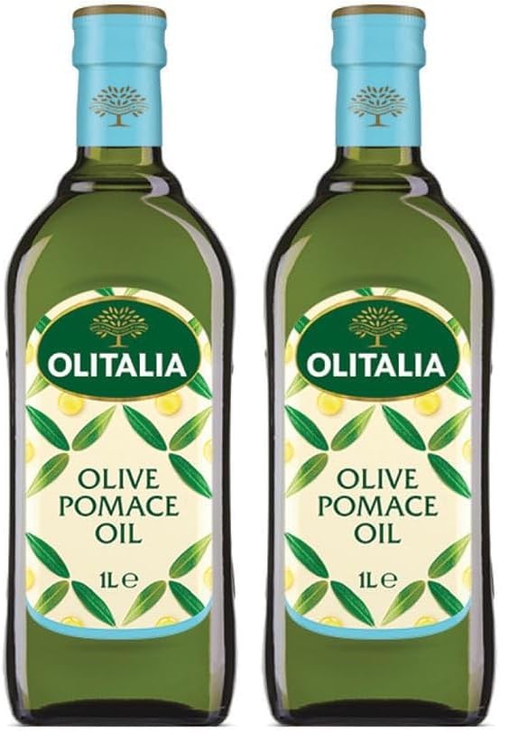 Image of Olitalia Pomace Olive Oil • Light Taste, High Smoke Point Imported Italian Cooking Olive Oil • Ideal for Indian Cooking, Frying, Sauteing & Baking, 33.81 fl oz ℮ 1 l (Pack of 2)