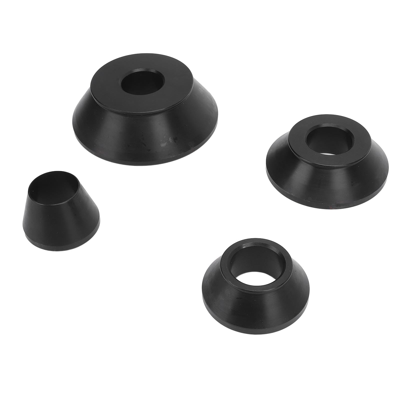 Juego de Conos Equilibradores de Neumáticos Duraderos y Versátiles para Eje de 38mm SUV Camión Caravana Metal Negro 4 Unidades