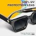VISOONE Fashion 100% UV400 Protection Rectangle TR90 Y2K Sunglasses Accessories for Women Men RIVER