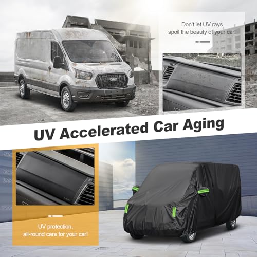 Image of Waterproof 420D Oxford Fabric Car Cover fit Toyota Sienna - Reinforced PU Coating, All-Weather Protection, Easy to Install