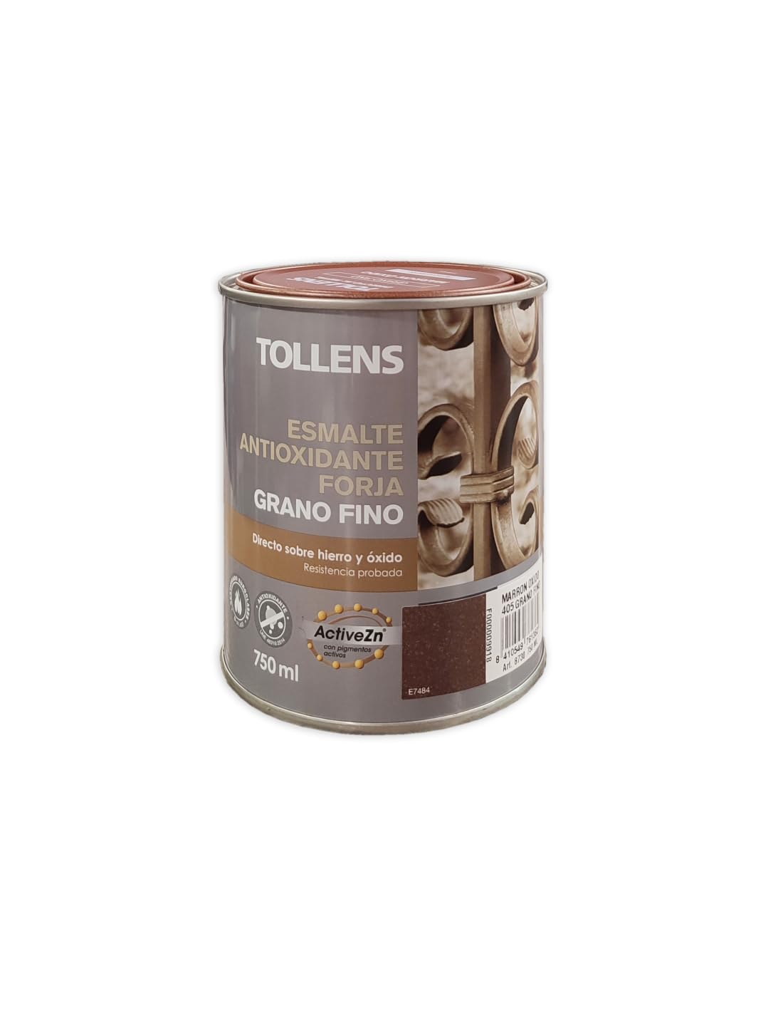 Tollens 8730 Esmalte para Metales, Marrón Oxido, 750 ml