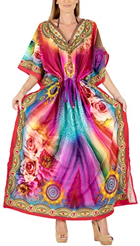 HAPPY BAY Women's Kaftan Boho Long Loose Dress 5
