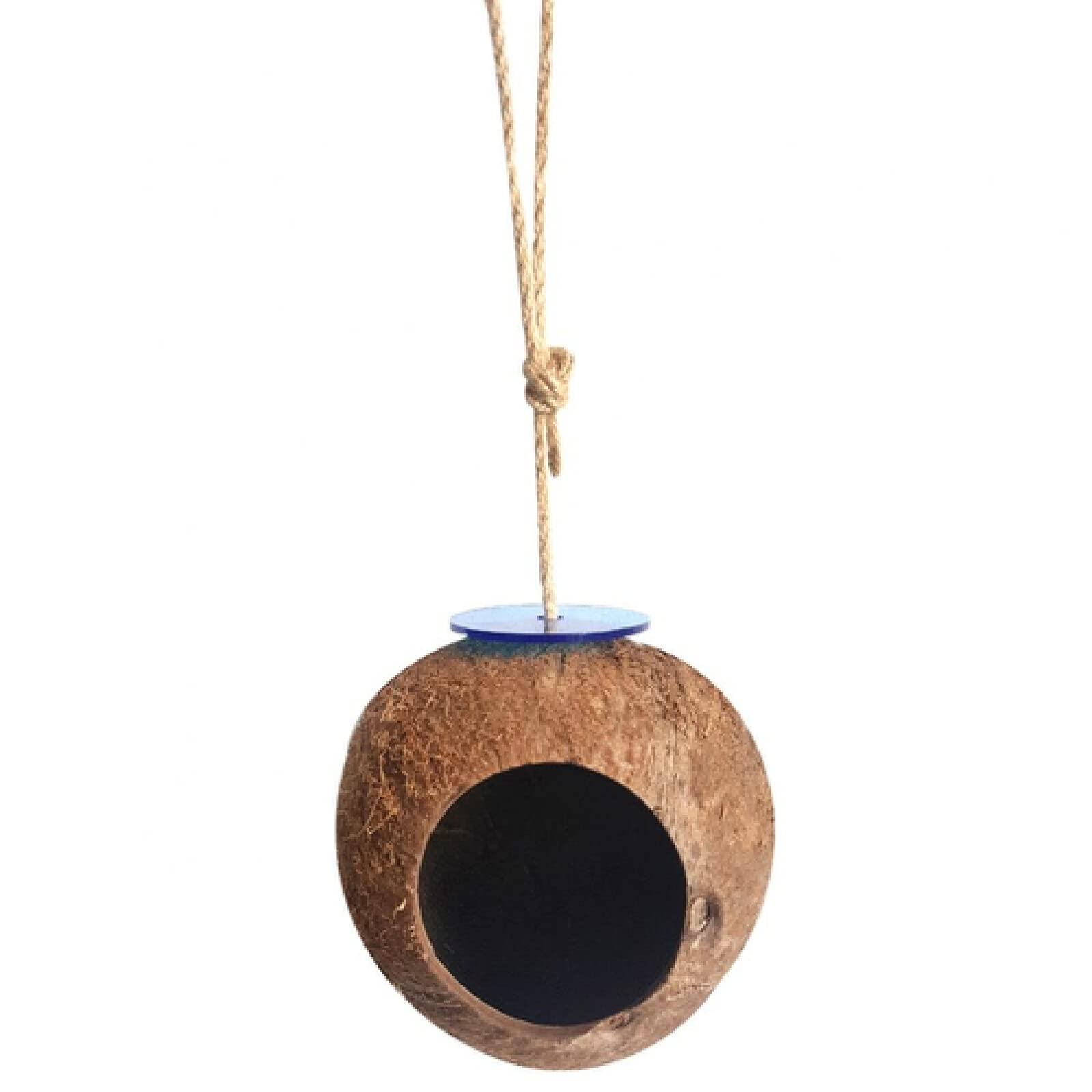 Nido de pájaros, Nido de pájaro Loro cáscara Coco pequeño, Cama Columpio Fija, Cueva, Juguete, casa, Suministros, Agujero árbol, Nido for Dormir A(B)