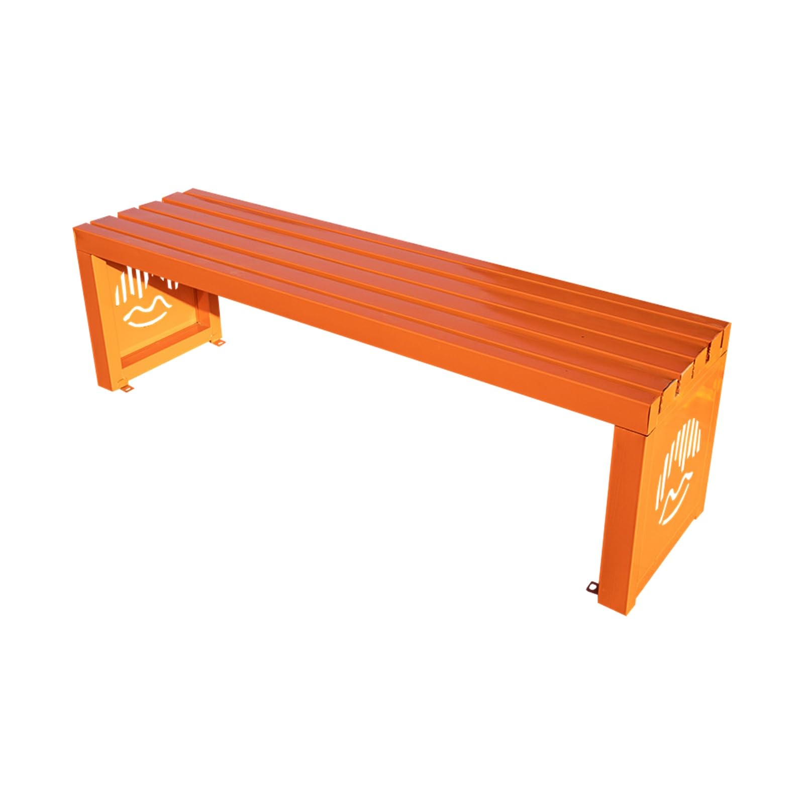 Banc de parc résistant 500 kg extérieur en acier galvanisé pour collectivité