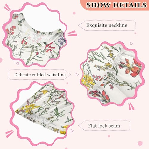 linqin Girls' Dress Kids Casual Sleeveless Summer Dresses for Girls 2-8 Years3