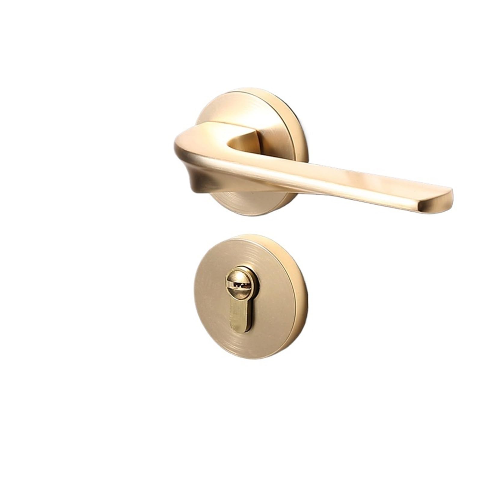OPTEPYOE Household zinc Alloy Bedroom Door Handle Silent Wooden Split Lock