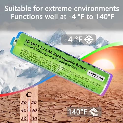 8 Pack NI-MH AAA Rechargeable Battery for Panasonic, 1.2V 1100mah AAA Rechargeable Batteries for Panasonic Cordless Phones Handset, Remote Controls, Electronics - 4