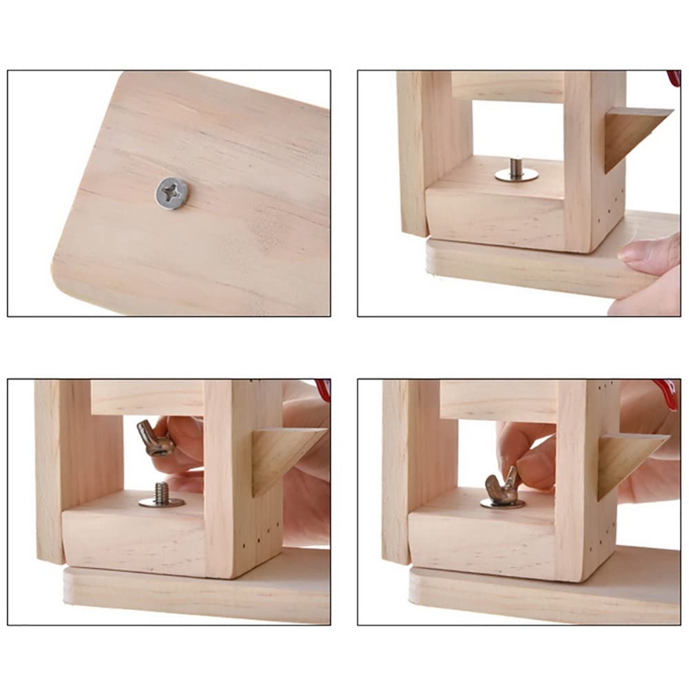 Pince à Coudre Cuir Sur Établi - Chevalet Bois Réglable 360° - Outil Maroquinerie DIY