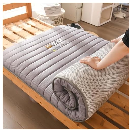 Matelas futon japonais de 5 cm d'épaisseur - Tatami - Matelas de dortoir pliable - Matelas de camping portable enroulable - Tapis de sol (gris, 90 x 190 cm)
