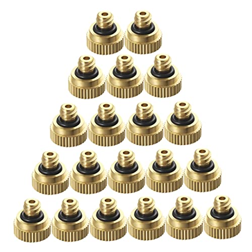Yardenfun Quality Brass Misting Nozzles 40pcs Low Pressure Spraying Nozzles for Outdoor Use