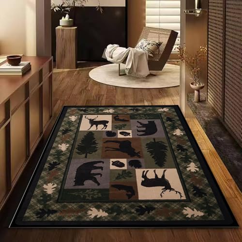 Tapete decorativo rustico estilo cabana 3'x5' miniatura 3