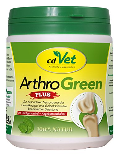 cdVet Natural Products ArthroGreen Plus 330 g - optimally Supports The musculoskeletal System and Joints in Acute Phases - Nutrition-Related Support - for The Strength of Bones and Cartilage -