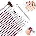 Hanyousheng Nail Art Design Set, Pennelli Unghie, 15 Pezzi Pennelli per Ricostruzione Unghie Gel, Acrilico Gel Pennelloper Unghie per Painting Detailing, Viene Fornito con Lima per Unghie
