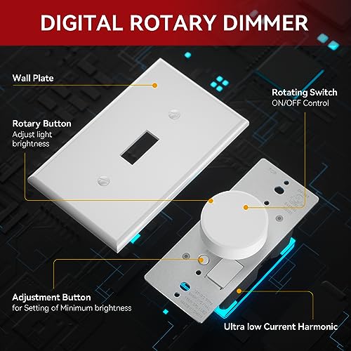 AIDA Digital Rotating Dimmer Switch For Dimmable LED
