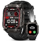 KOSPET TANK M4C GPS Smart Watch for Men, Rugged Full Metal with LED Flashlight & Walkie-Talkie, Bluetooth Calling, 1.96” AMOLED, 5ATM Waterproof, 50-Day Battery Life, Heart Rate, SpO2 & Sleep Monitor