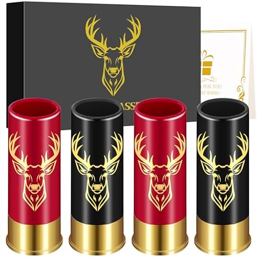 Juego de 4 Vasos de Chupito de Cabeza de Ciervo con Caja de Regalo para Hombres y Mujeres, Regalos de Cumpleaños, Regalos de Caza de Ciervo de Calibre 12 para Cazadores, Vaso de Plástico, Negro y Rojo | Ya disponible en tu tienda friki favorita! En mundofriki.es! Juego de 4 Vasos de Chupito de Cabeza de Ciervo con Caja de Regalo para Hombres y Mujeres, Regalos de Cumpleaños, Regalos de Caza de Ciervo de Calibre 12 para Cazadores, Vaso de Plástico, Negro y Rojo | Ya disponible en tu tienda friki favorita! En mundofriki.es!