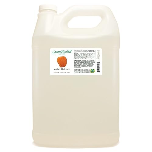 Amber Hydrosol (agua floral) – jarra de plástico de 1 galón con tapa – 100% puro (no aceite)