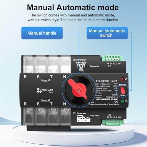 ATS 4P 125A inverseur automatique triphasé pour protéger la maison des coupures - 3
