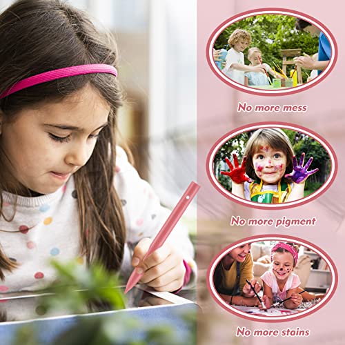 Grevosea 4 Pieces Replacement Stylus Drawing Pen, Toddler Drawing Tablet Pens Drawing Pad Pen for Kids with 4 Hanging Rope for Kids Drawing Pads Doodle Board Colorful Drawing Tablet Pink - Image 5