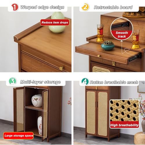 Table dautel de temple bouddhiste en bois style chinois authentique