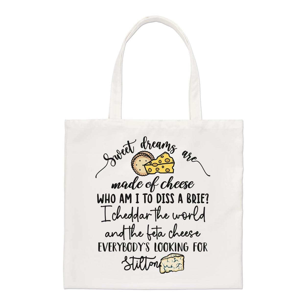 Gift Base Natural Sweet Dreams Are Made Of Cheese Regular Tote Bag