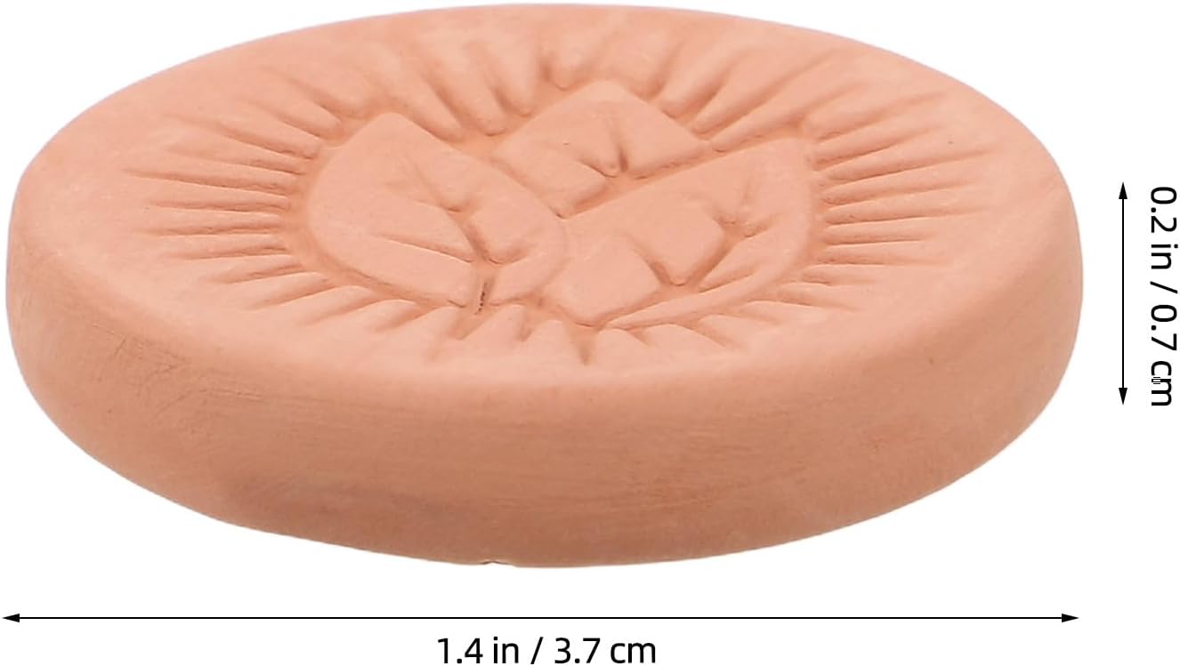 2pcs Clay Humidifier Sheets 3.7cm round Clay Humidification Blocks for Cigar Moisture Control and Humidor Accessory