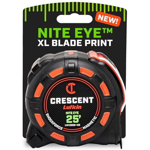 Crescent Lufkin 25 Ft. SHOCKFORCE NITE EYE Magnetic Tape Measure ...