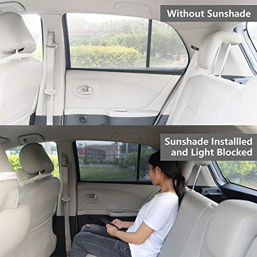 iMounTEK Universal Car Truck SUV Rear Side Window Premium Sun Shade. UV Rays & Glare Protection, See Through Mesh, Keeps Mosquitoes Out, Protects Upholstery/Baby/Adult/Pet & Keeps Vehicle Cool- 2 PACK - Thumbnail 3