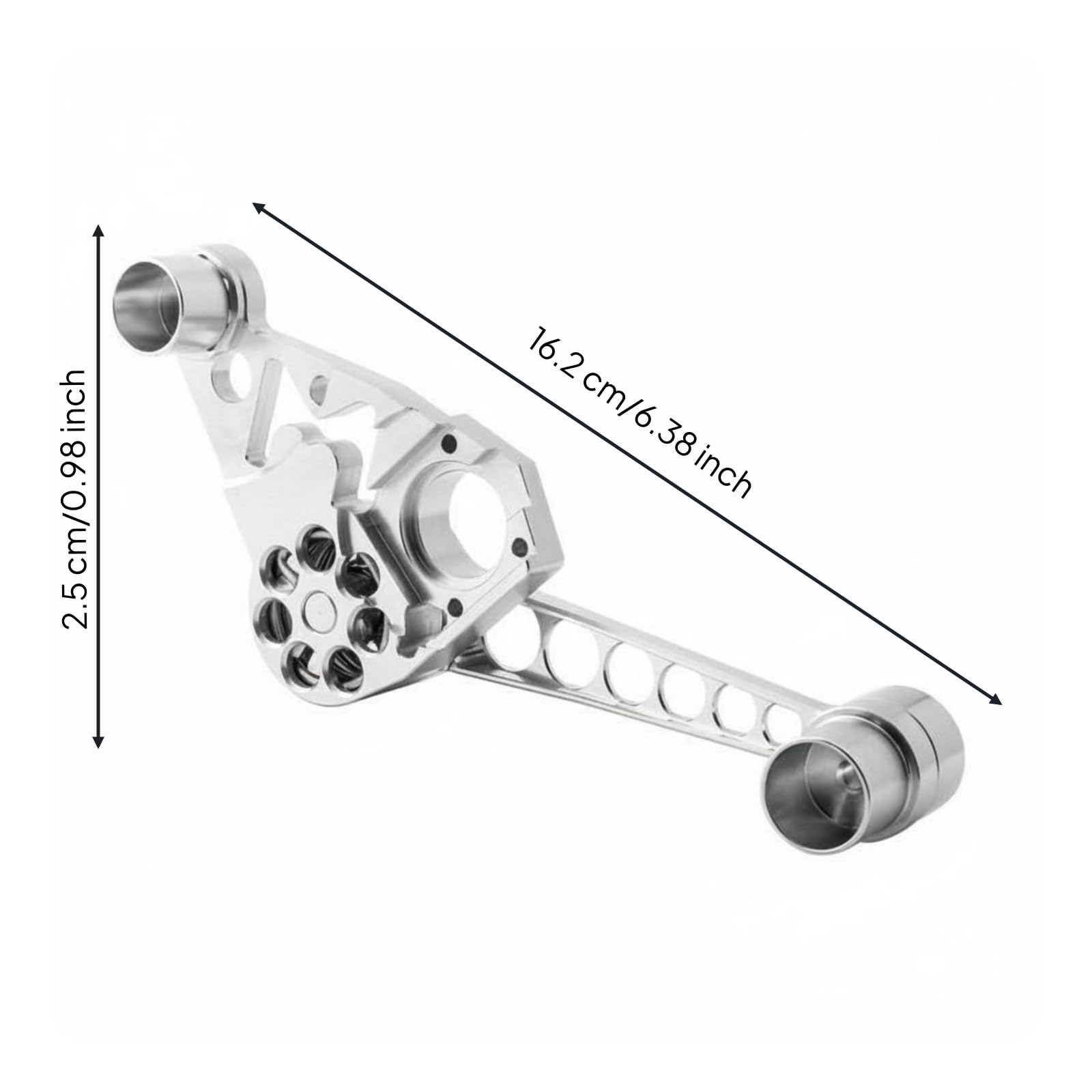 Tendeur de Chaîne Vélo Pliant Guide de Chaîne Régulateur Stabilisateur en Alliage 7075 Améliore la Fiabilité et la Stabilité de la Transmission Adapté , Argenté , Taille Spéciale