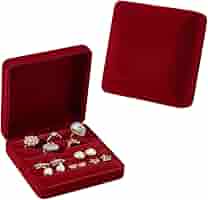 Amazon｜OLYCRAFT 2個 指輪収納ケース 赤 ベルベット メタル
