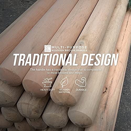 Wooden Broom Handles Pack of 25 Multipurpose Broom Handle, Mop Handle