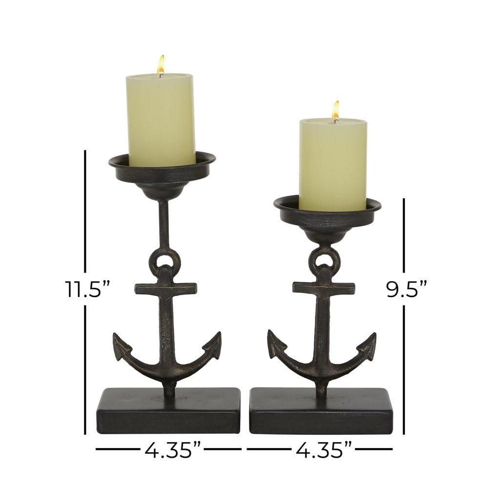 Candelabro de Metal Negro para 2 Velas, Juego de 2 candelabros