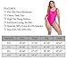 Annbon 80S 90S Retro Thong Hpink Cheeky One Piece Swimsuits for Women High Cut Sexy Cute One Piece Swimsuits Swimwear Bathing Suits Leotard Bodysuit for Women M