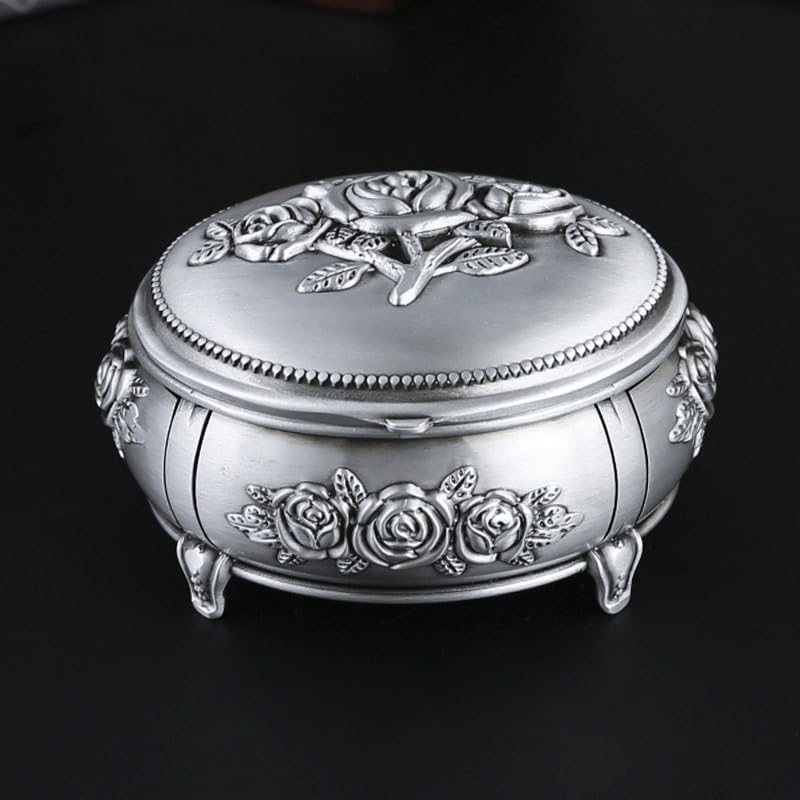 Vintage Jewelry Box Oval Storage image 3